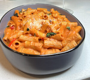 Spicy rigatoni pasta