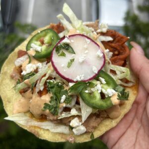 chicken tinga tostadas