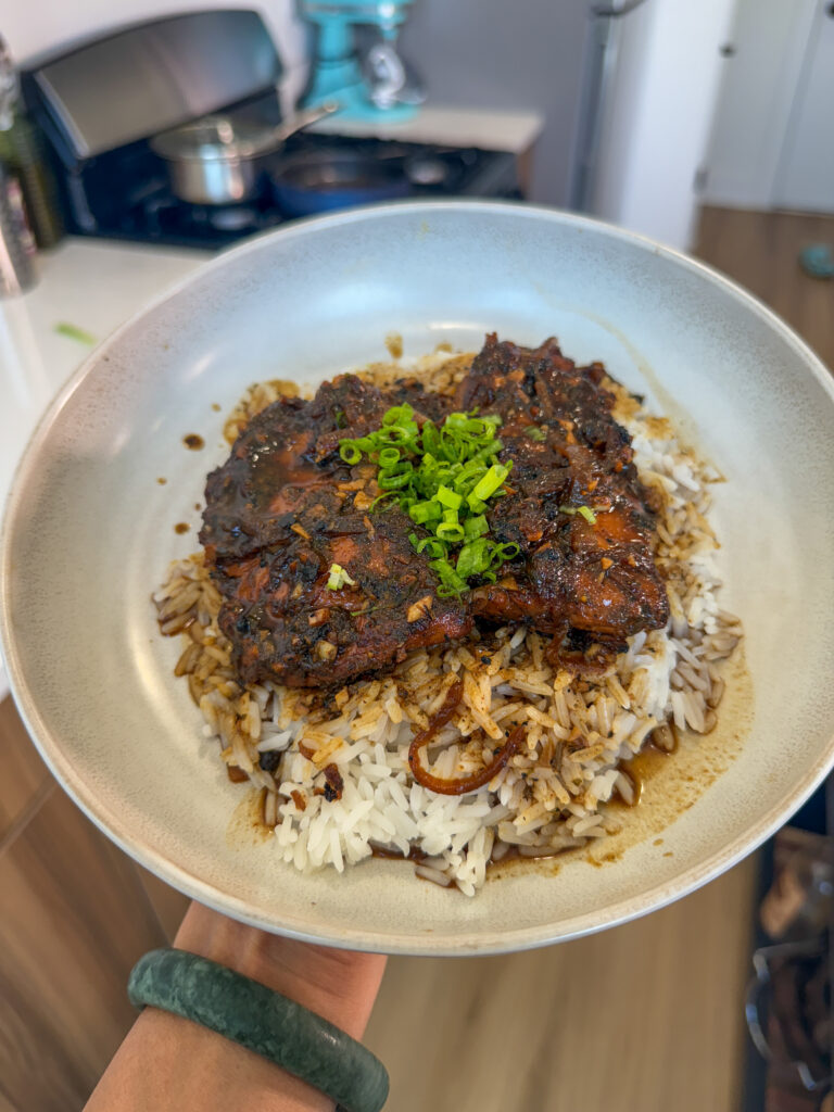 Single serve chicken adobo